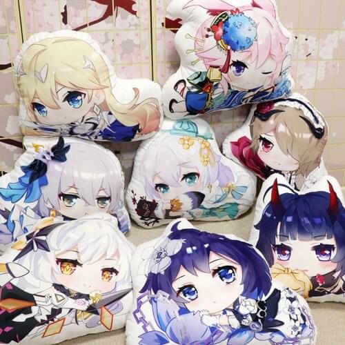 Anime Honkai Impact 3rd Seele Vollerei Yae Sakura Raiden Mei Plush Doll Throw Pillow Student Sofa Cartoon Cushion Xmas Gifts