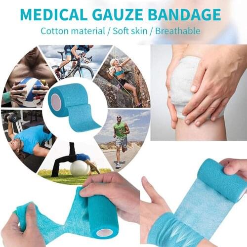 Self Adhesive Elastic Bandage Free Winding Breathable Sports Wrap Protector Hand Joint Support Straps Fixed Fitness Accessories