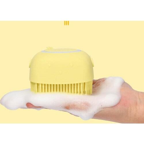 Pet Dog Shampoo Massager Brush Cat Massage Comb Grooming Scrubber Shower Brush for Bathing Short Hair Soft Silicone Brushes