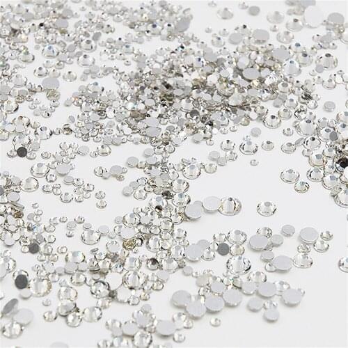Ss3-ss30 High Quality Glass Non-Hot Fix Rhinestone DIY Clothing Decoration Crystal Jewelry Accessories Flatback Clear Rhinestone