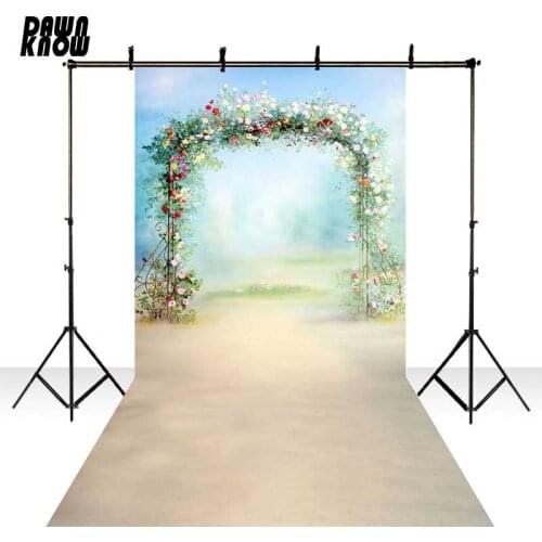 DAWNKNOW Flower Arch Vinyl Photography Background For Newborn Photo Shoot Backdrop For Wedding Photo Studio F1075