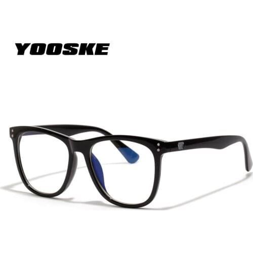 YOOSKE Anti Blue Ray Glasses Frame Women Reading Goggle Blue Light Proof Eyeglasses Computer Oversized Frames Optical Eyewear