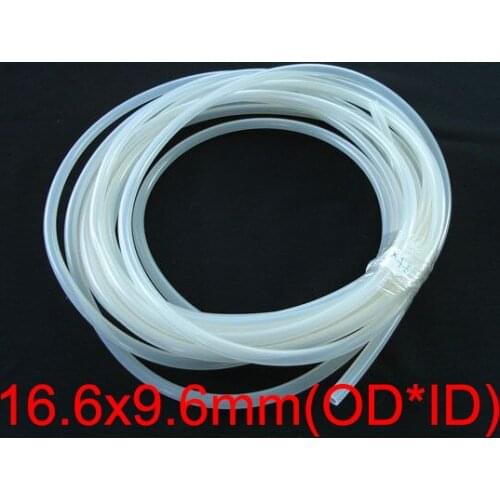 1M 16.6x9.6mm 16.6*9.6 Clear Transparent Medical Food Grade Flexible Pipe Water Drink Hose Peristaltic Pump Silicone Tube