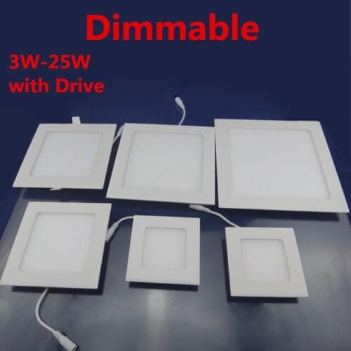 10pcs/lot DHL free shipping Ultra Thin Brighter Dimmable 25W LED Ceiling Recessed Grid Cabinet Downlight Slim Square Panel Light