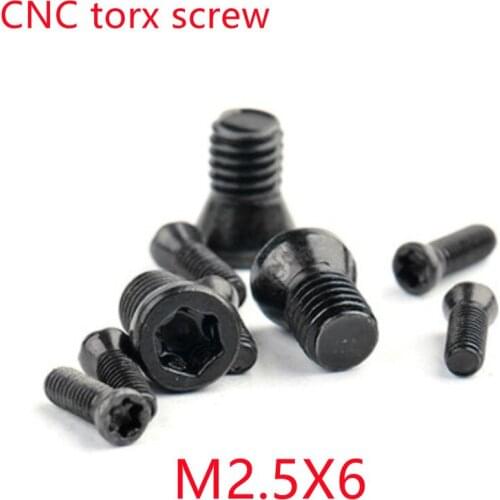1000pcs M2.5*6 m2.5x6 CNC Insert Torx Screw for Replaces Carbide Inserts CNC Lathe Tool