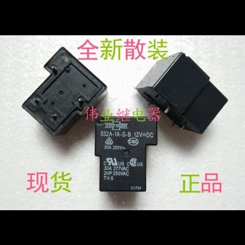 2pcs/lot 832A-1A-S-B 12VDC New Relay 4 PIN A set of normally open