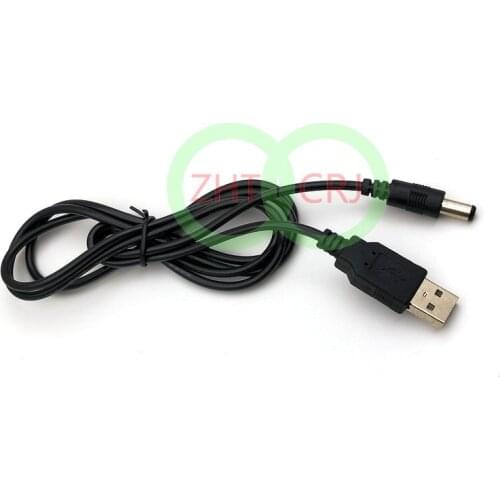 50pcs USB 2.0 A into to 5.5mm x 2.1mm DC Barrel Connector Jack Power Cable 80cm