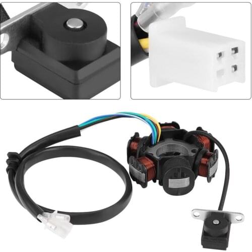 6 Poles Wires Half-Wave Ignition Magneto Stator forGY6 50 110 150cc Scooter Moped Go Kart ATV