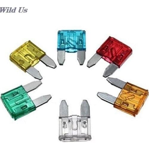 60Pcs/lot Profile Small Size Mini Blade Fuse Assortment Set Auto Car Truck DG 5 10 15 20 25 30A Fuse Box