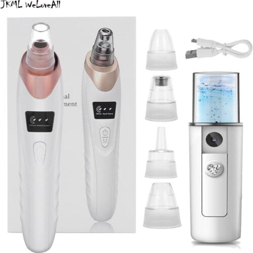 Blackhead Remover Pore Acne Pimple Removal Face T Zone Nose Cleaner Vacuum Suction Facial Diamond Beauty Cleaner Machine NEW