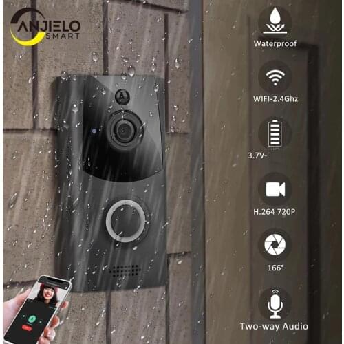 WiFi Wireless Video Doorbell Two-Way Talk Smart PIR Doorbell HD Security Camera High resolution 720p strong waterproof function
