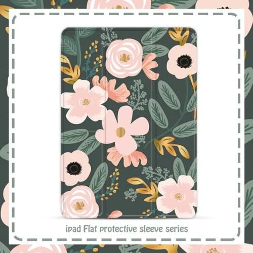 Flower Case for iPad Air 4 2020 10.5 Air 3 Cover 10.2 7th 2021 Pro 11 Case 2018 Air 2 9.7 Mini 5 Funda Blue Shell for Ipad 9.7