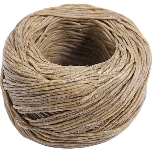 1Piece 61m/200ft Length Candle Wick Organic Hemp Wick Natural Beeswax Coating DIY Crafts Hemp Fiber for Candles Making