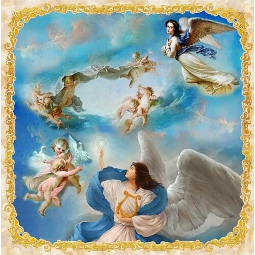 Photo Wallpaper Living Room Bedroom KTV Ceiling Murals Wallpaper Angel City European