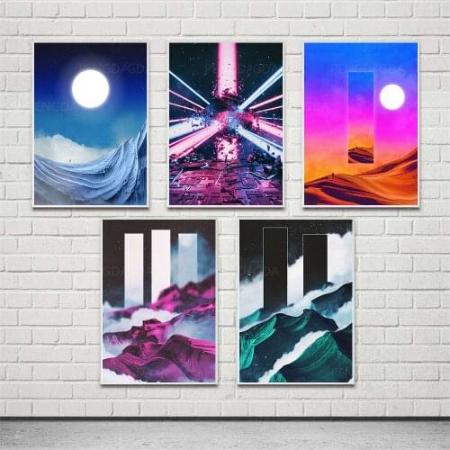 HD Prints Mountain Landscape Canvas Painting Wall Art Planet Poster Modern Home Decor For Living Room Modular Pictures Framework