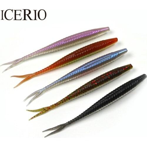 ICERIO 5PCS 12cm/7g or 10cm/4.7g Multicolor Soft Bait Swimbait Jig Head Soft Fishing Lure Plastic Artificial Lure