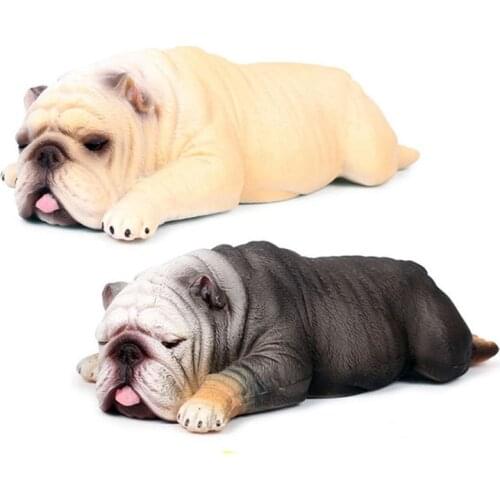 Bulldog Dog Toy Figures Model Handmade Classic Accessories Boys Gift Education
