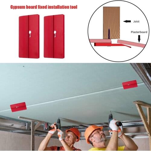 2Pcs Drywall Fitting Tool Plasterboard Fixing Tool Room Ceiling Sloped Walls Decoration Carpenter Tool Ceiling Positioning Plate
