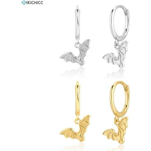 Kikichicc 925 Sterling Silver 8.5mm Gold Bird Drop Earring Rock Punk Party Jewelry For Women Luxury Jewels Fashion Pendiente