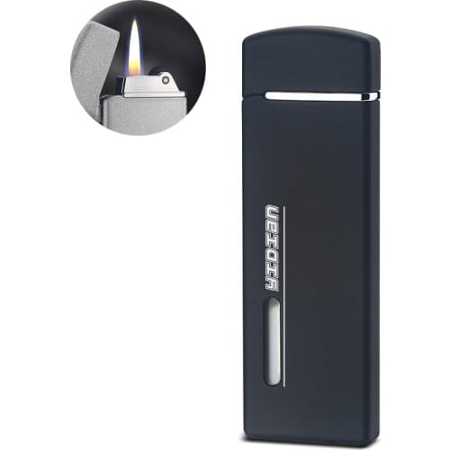 Creative Mini Gas Lighter Grinding Wheel Flame Lighers Visible Gas Display Window Metal Cigarette Lighter