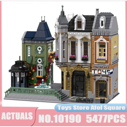 Creative Expert Street View Toys Store Afol Square Model MOC 10190 Modular House Building Blocks Bricks Children Present Gifts