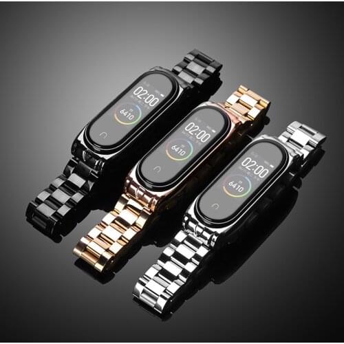 Metal watch band For Mi Band 5 4 Strap Stainless Steel For Xiaomi Mi Band 4 mi band5 Strap Bracelet Miband3 Wristband