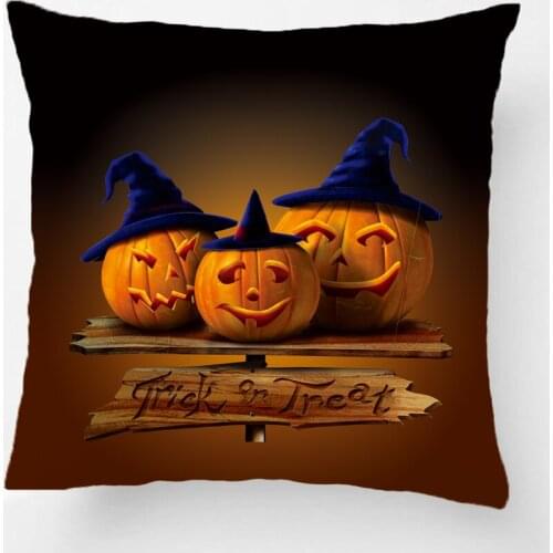 Pumpkins In Hat Printing Throw Pillowcase Decorative Cushion Cover Halloween Pillowcase Perfect Gift By Lvsure For Car Sofa Seat