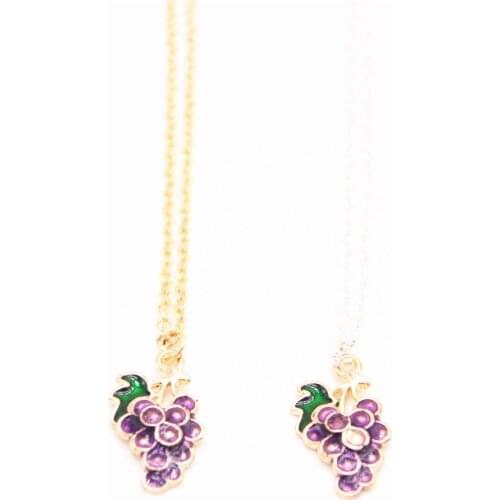 The latest elements pendant necklace Grape form plated necklace attractive for women