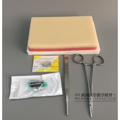 Educational equipment skin model with Surgical suture training kit debridement suture instrument package