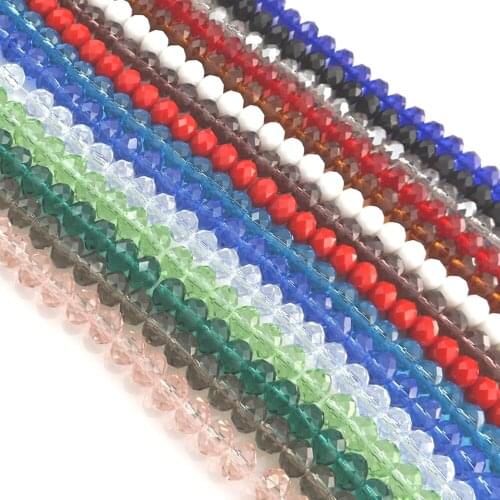 Wholesale 140pcs 12mm Faceted Wheel Glass Loose Beads Crystal Spacer Beads For DIY Jewelry Making 21 Colors