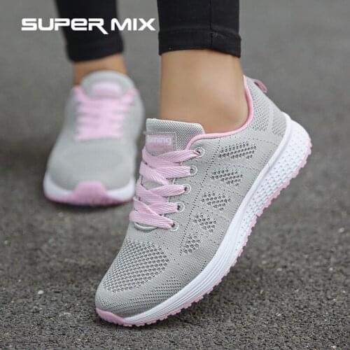 Couple shoes Casual Shoes Fashion Breathable Walking Mesh Flat Shoes Sneakers Women Gym Vulcanized Shoes White Female Footwear