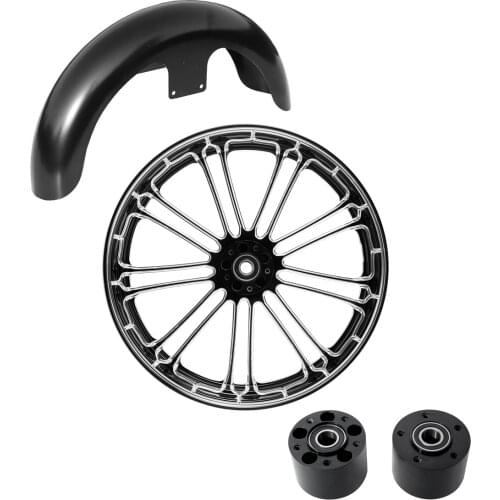 Motorcycle 21" Front Wheel Rim Dual Disc Wheel Hub + Fender For Harley Touring Road King Street Glide Road Glide 2008-2021 2020