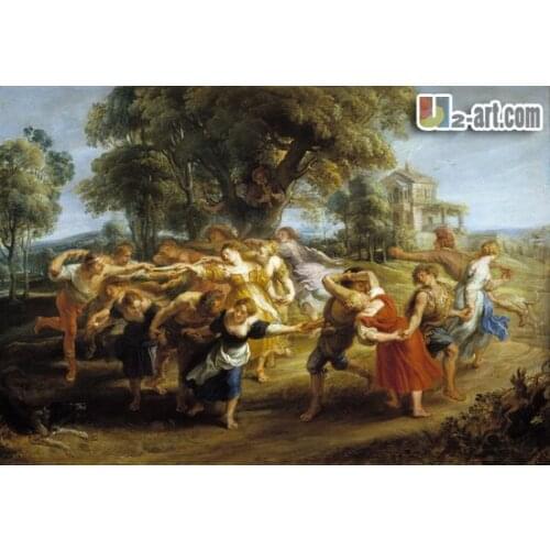 Canvas Prints (Danza De Aldeanos Rubens) Wall decorations living room monder art canvas printing picture for sale 13-Zjyh-(109)