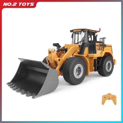HUINA 1:16 RC Truck Bulldozer Caterpillar Tractor Model Excavator 9 Channel Radio Controlled Cars Engineering Car Toys for Boys