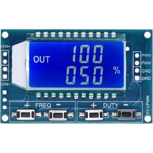 Adjustable PWM Signal Generator Module 3.3-30V 1Hz-150KHz Square Wave Digital LCD Display 3 Channel Pulse Frequency Duty Cycle