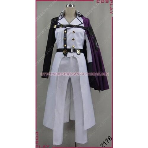 Seraph of the end Crowley Eusford cosplay costume with cape and gloves