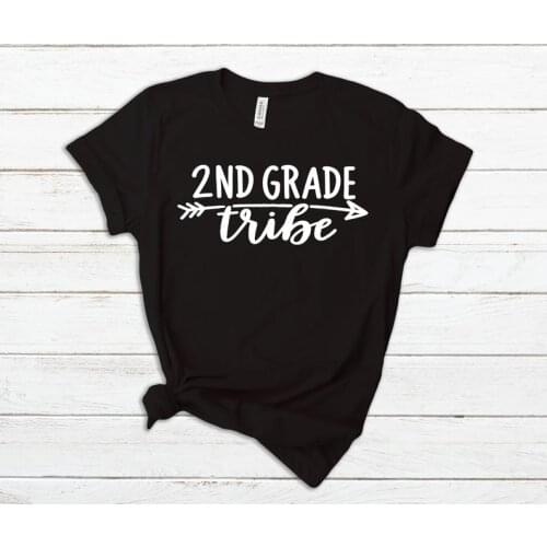 Skuggnas New Arrival 2nd grade tribe shirt Teacher T-shirt Short Sleeve Fashion Teacher life Back to school shirt Aesthetic Tops