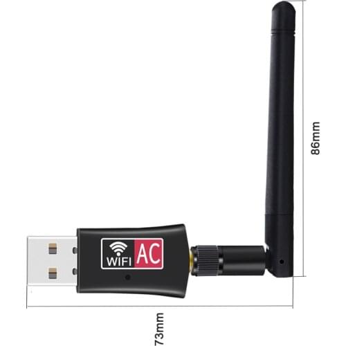 USB Wifi Adapter 5Ghz 2.4Ghz Wireless Dual Band 600Mbps 802.11ac RTL8811AU for Desktop Laptop PC