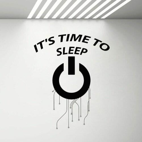 Gamers Wall Decal Bedroom Decor Gaming It Is Time To Sleep Quote Vinyl Wall Stickers Home Decoration School Dormitory Z579