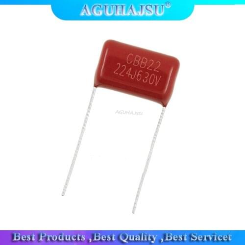10PCS 630V224J 0.22UF Pitch 15mm 224 630V 220nf CBB Polypropylene film capacitor new