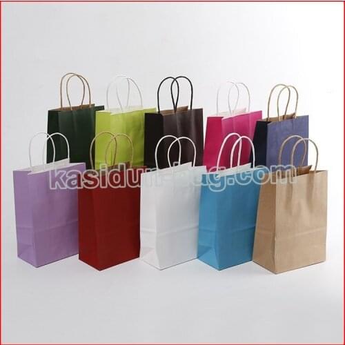 100pcs/lot) custom logo gift paper bags with handles