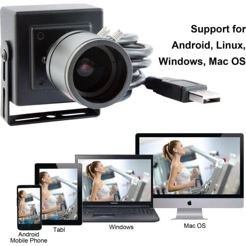 480P Mini 0.3mp VGA CMOS OV7725 Usb 2.0 CCTV Security Webcam PC Camera Usb with 2.8-12mm Manual Zoom Varifocal Lens