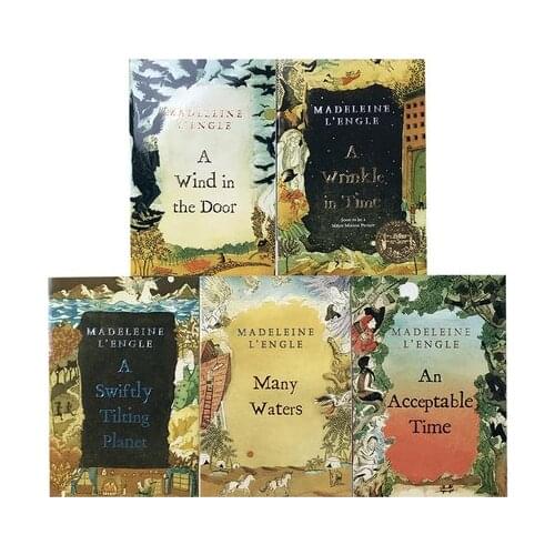 5 Books Set A Wrinkle in Time Quintet Madeleine L'Engle Kids Children Fantasy Science Fiction Novel English Book Age 10 up