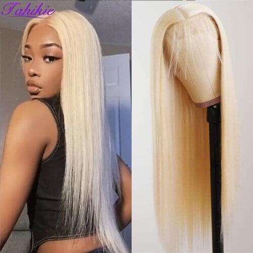 613 Lace Frontal Wig Straight Blonde Lace Front Wig Human Hair Wigs For Women 30 Inch 4x4 Closure Wig Brazilian Remy Tahikie