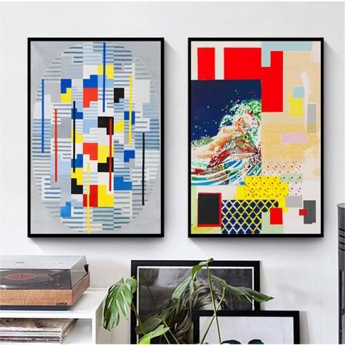 Funny Color Abstract Poster Canvas Print Painting Wall Art Living Room Home Decoration