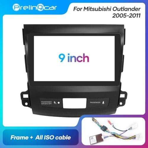 1Din 2Din Car DVD Navigation Radio Fascia Frame For Mitsubishi Outlander 2005-2011 Stereo Receiver Player Panel Dash Trim Kits