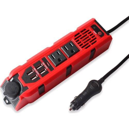 Car Inverter Converter M7E1 Auto Parts 200w Over-temperature Protection 12v/24v Black Style 12v To 110v Transformer Inversor