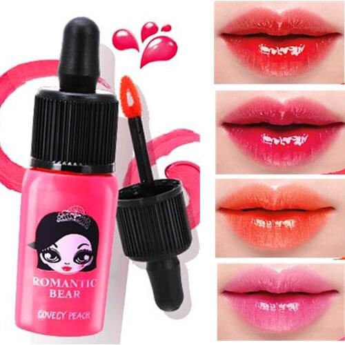 Korean Cute Red Lipgloss Long Lasting Lip Liquid Pigment Non-sticky High Shine Color Shimmery Lip Glosses for Women and Girls