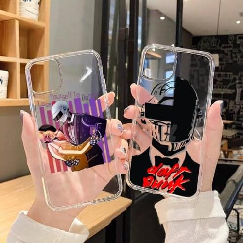 Rock music Daft Punk Helmet Phone Case Transparent soft For iphone 5 5s 5c se 6 6s 7 8 11 12 plus mini x xs xr pro max