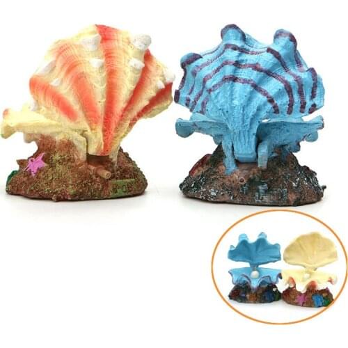 Imitation Resin Shell Pearl Aquarium Fish Tank Ornament Shell Bubbler Bubbling Decor Aquarium Landscaping Pearl Scallop